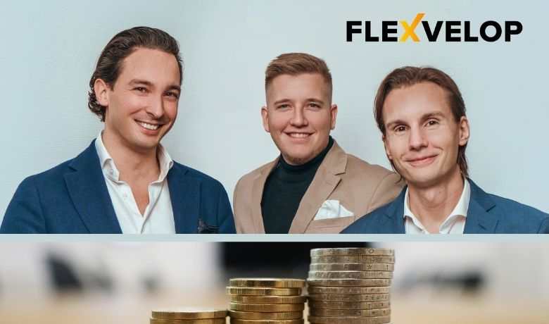Das Flexvelop-Team mit Geschäftsführer Hans-Christian Stockfisch (li.) bietet digitale Finanzierung für Startups an