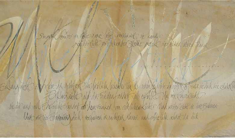Kalligrafie von Birgit Nass mit dem Titel Melodie