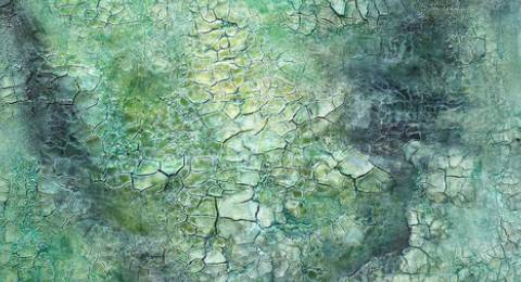 "Als die Wüste Wasser trug" ist der Titel dieses Bildes von Manuela Mordhorst, Teil einer kleinen Werkserie