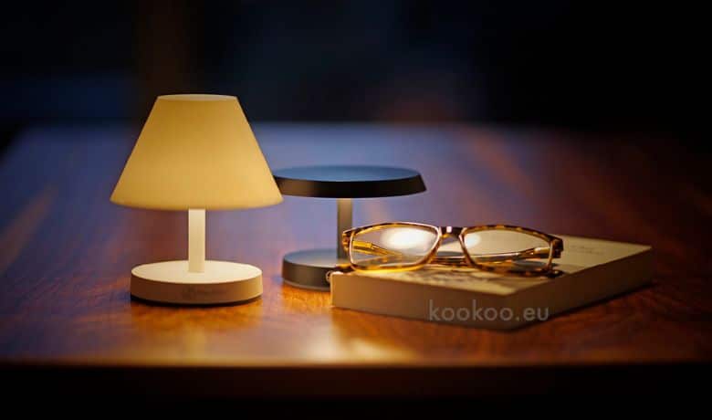 Kleine aufladbare LED-Tischleuchten zu beziehen über KooKoo