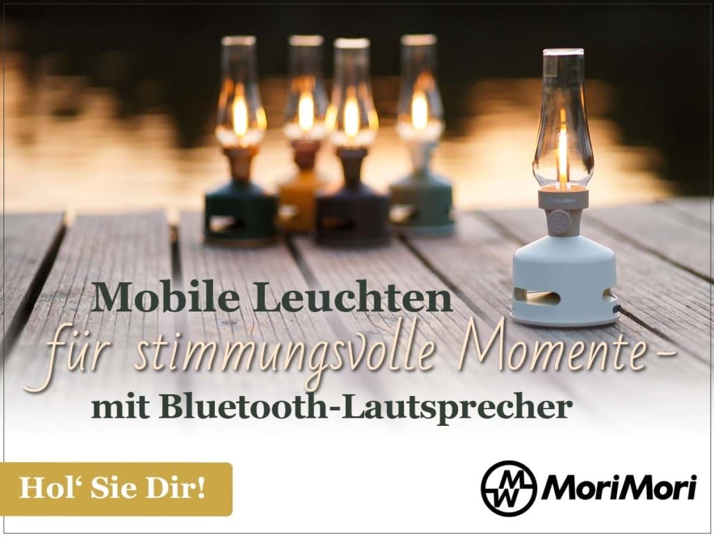 Mobile Leuchten mit Bluetooth-Lautsprecher - MoriMori