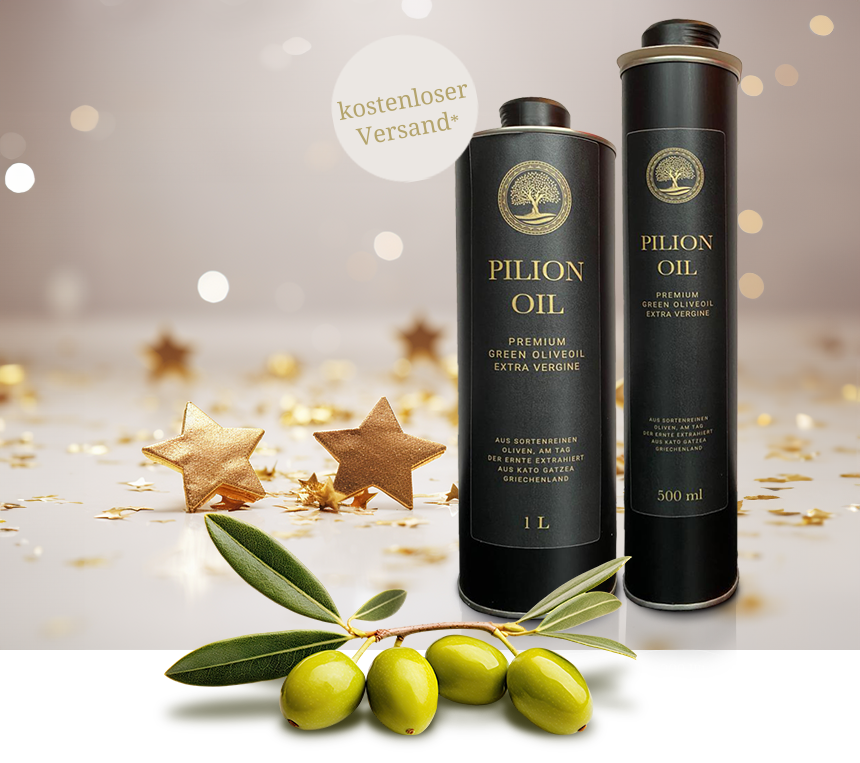 Pilion Oil premium Olivenöl Extra Native aus frühreifen grünen Oliven