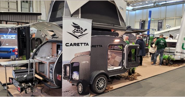 Mini-Wohnwagen Caretta auf der Caravaning Messe Hamburg