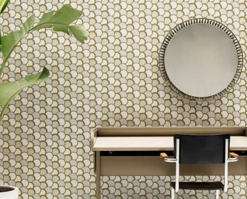 Tapete mit kleinen Kreisen