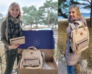 Anette Bethune mit ihrem Adventure Rucksack von Cabaia