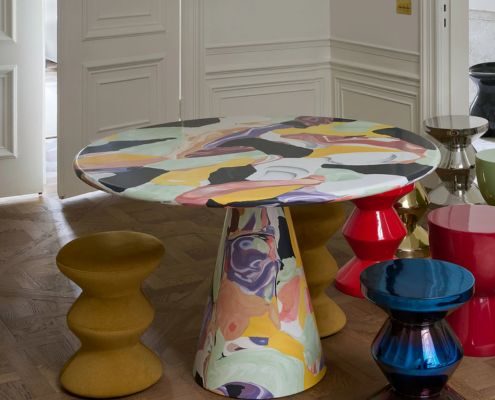 Beistelltisch in bunt von Polspotten Beistelltisch ZIG ZAG in bunt von Polspotten