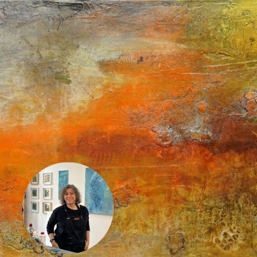 Bild von Manuela Mordhorst Bild von Manuela Mordhorst, die abstrakt-intuitive Malerei fertigt