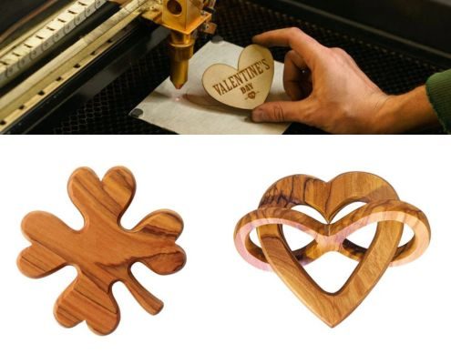 Die Holzarbeiten können mit einer Gravur versehen werden