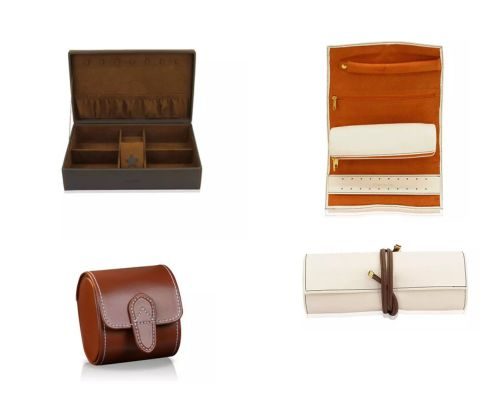 Edle Schmuckkästchen, Uhrenboxen aus Leder und Etuis