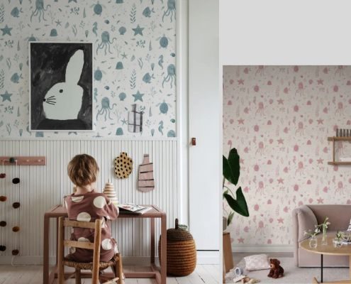 Tapeten mit Tieren aus der Unterwasserwelt