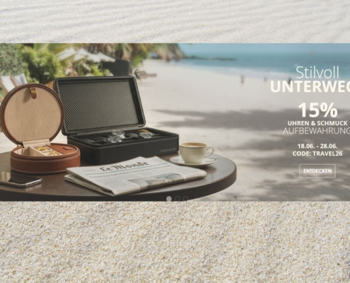 Uhren- und Schmuckschatullen sind im Juni vergünstigt im Shop der Designhütte erhältlich